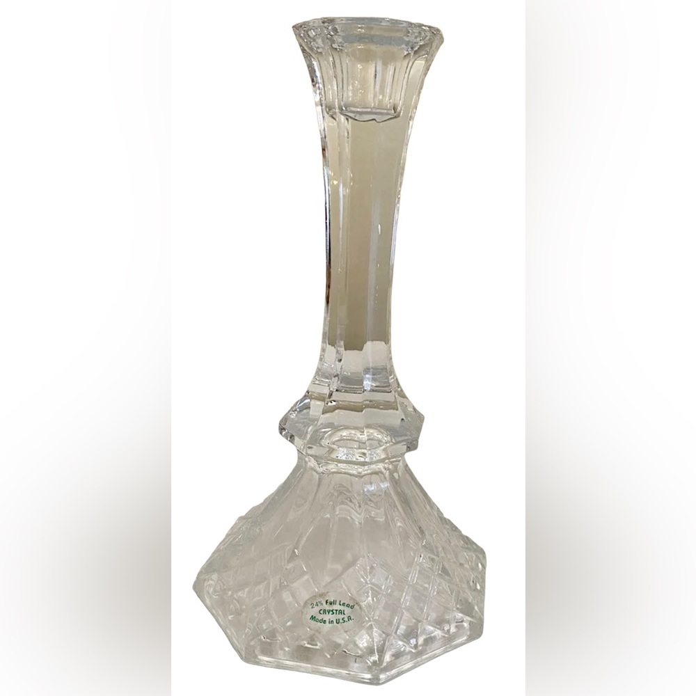 Beautiful 24% Lead Crystal Candlestick Holder